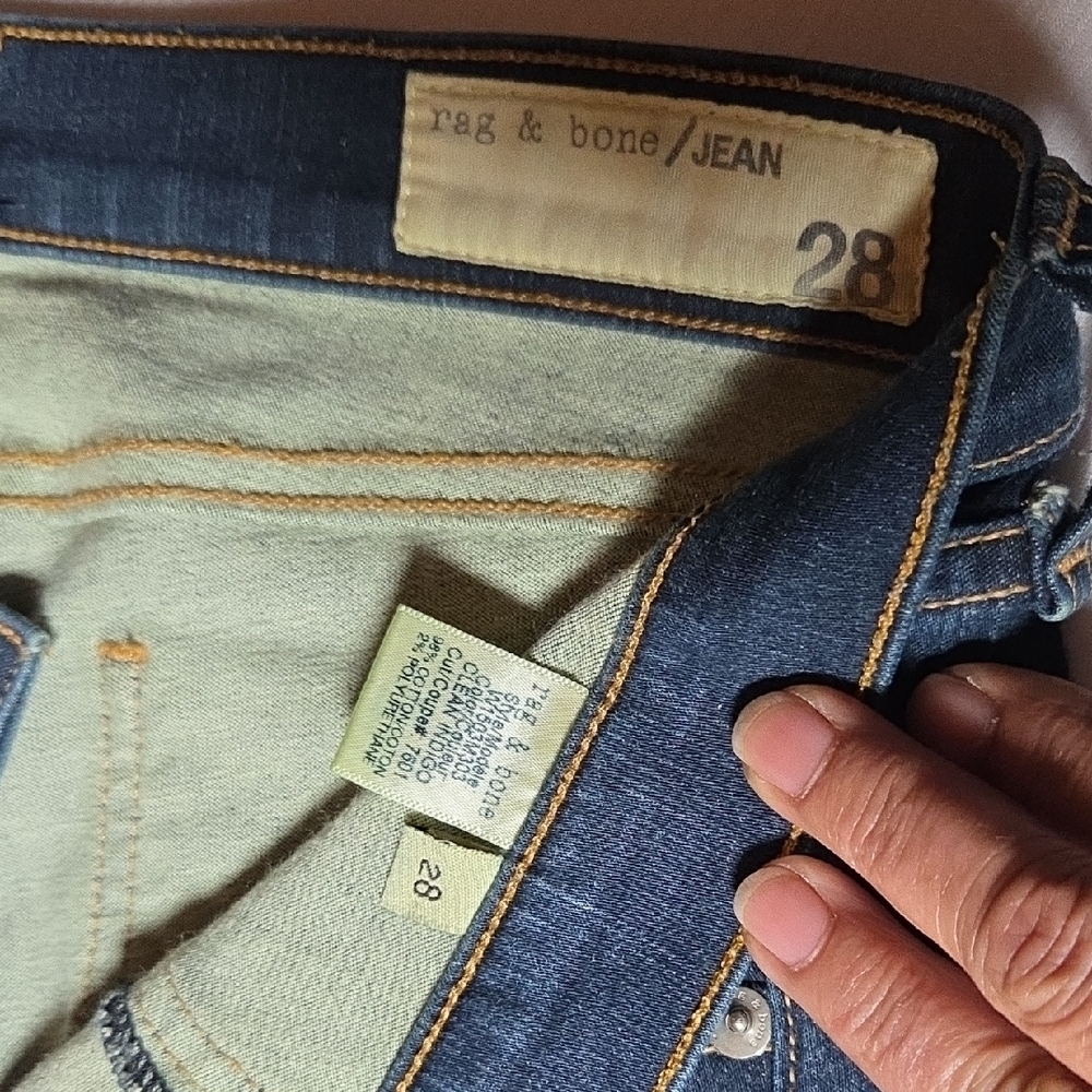 Rag & Bone Dark Blue Denim Jeanssz 28. - Picture 3 of 6